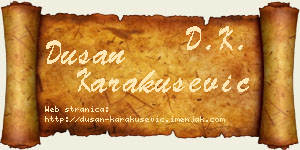 Dušan Karakušević vizit kartica